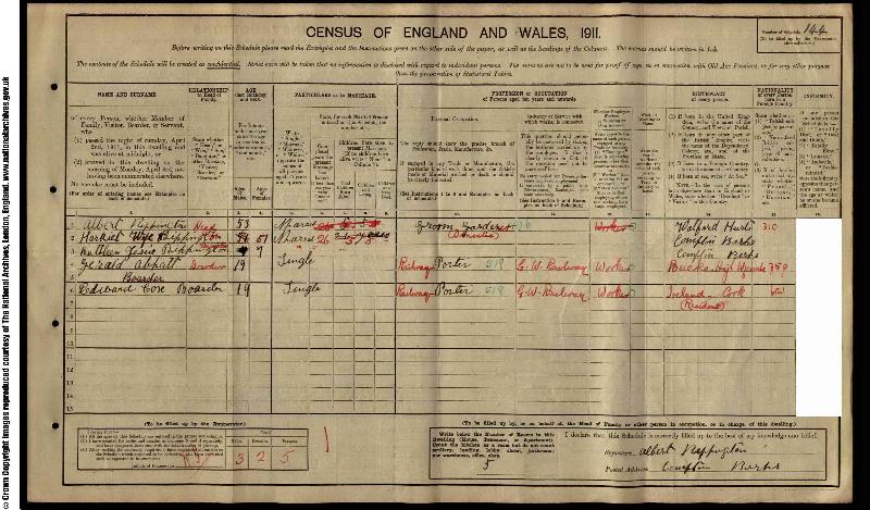 Rippington (Albert) 1911 Census